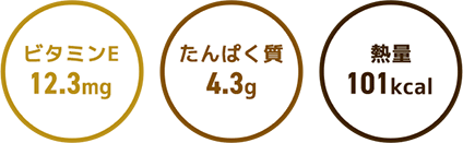 ビタミンE 12.2mg たんぱく質 4.4g 熱量125kcal