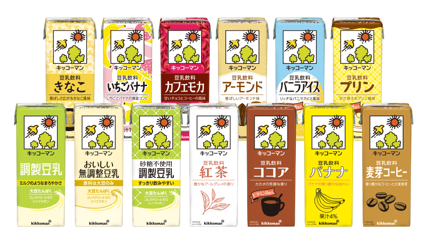 キッコーマン豆乳類全商品 ※豆乳キッズ、豆乳仕立てのスープ、豆乳おからパウダーは除く ※キャンペーン期間の発売品や終売品など、一部対象外の商品がございます。 ※対象商品につきましては一部店舗において取り扱いのない場合がございます。 ※パッケージは予告なく変更になる場合がございます。予めご了承ください。 ※パッケージに告知のない商品も対象です。