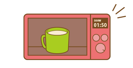 電子レンジ(500W)で1分50秒加温する