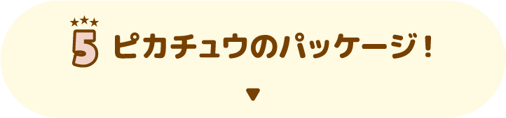 5 ピカチュウのパッケージ！