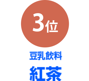 3位 豆乳飲料紅茶