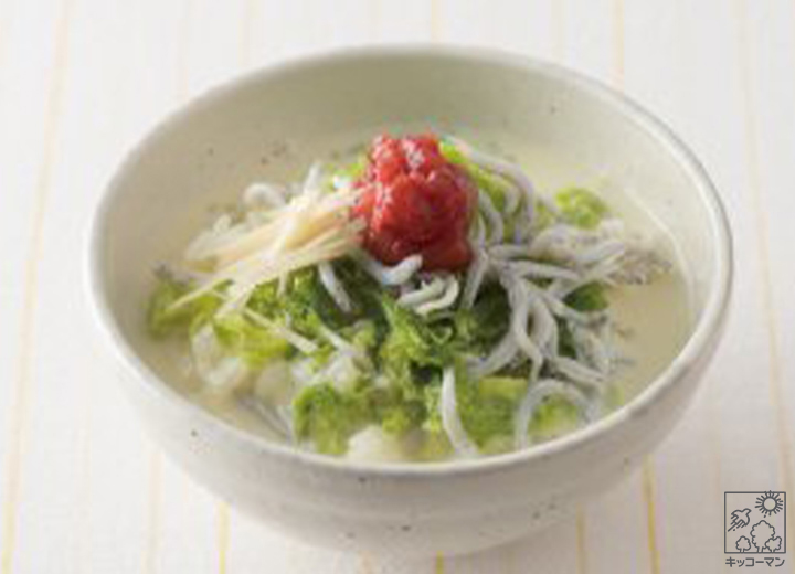あおさとしらすの豆乳スープごはん